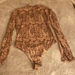 Snake print body suit
